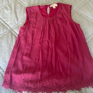 Coldwater Creek Sleeveless Pleated Blouse W XS